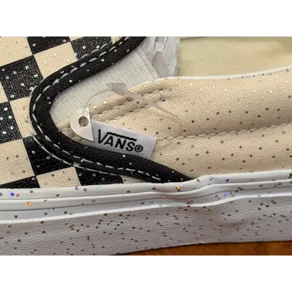 Vans FU Classic Slip-On Confetti Black White Checkered Sneakers Men 5.5 Women 7 - Picture 8 of 11